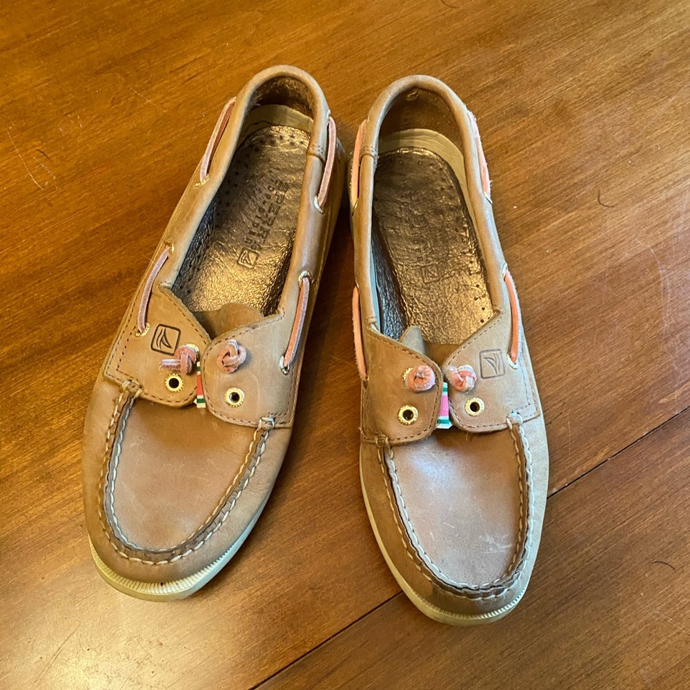 Sperry Tan Brown Leather Topsiders